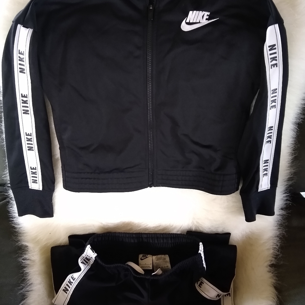 Nike Black Track Jacket and Pants Set